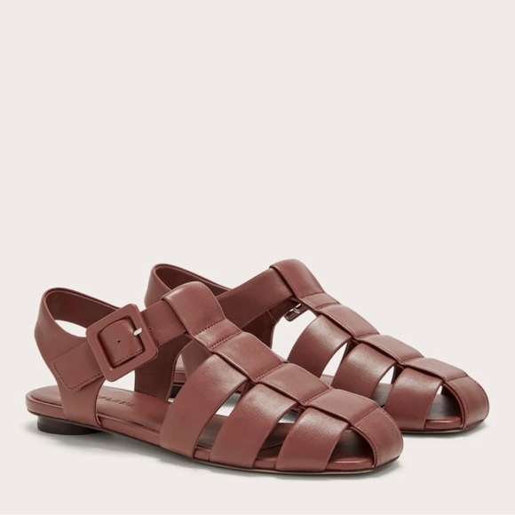 NEW Everlane Rum Brown Leather Fisherman Day Sandal in Size 6